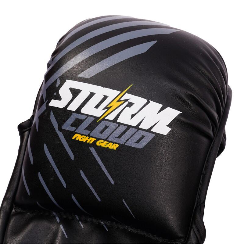 Rękawice MMA dla dzieci StormCloud Lynx Czarno/Szare 7oz Junior L 5/7