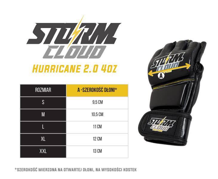 Rękawice MMA StormCloud Hurricane 2 4oz XXL 5/5