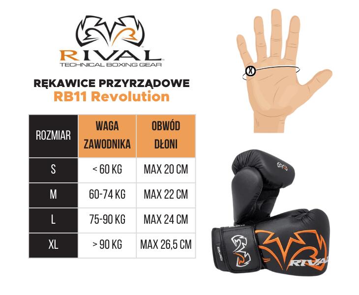 Rękawice Bokserskie Rival Przyrządowe RB11 Evolution Srebrne L 4/4