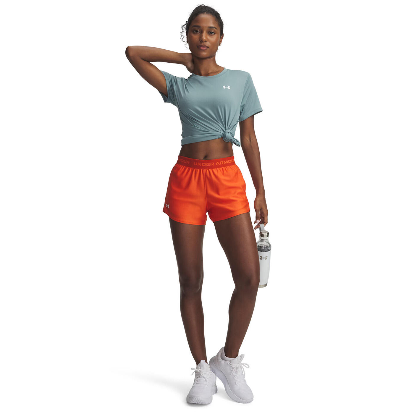 Short UA Tech™ Play Up pour femme Under Armour Orange 3/3