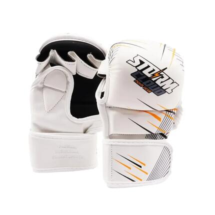 Rękawice do MMA StormCloud StarFall Sparingowe Biało-Żółte 7oz XS