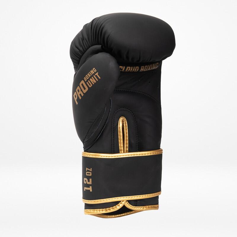 Rękawice Bokserskie ze skóry naturalnej Boxing StormCloud Pro Czarne/Złote 5/7