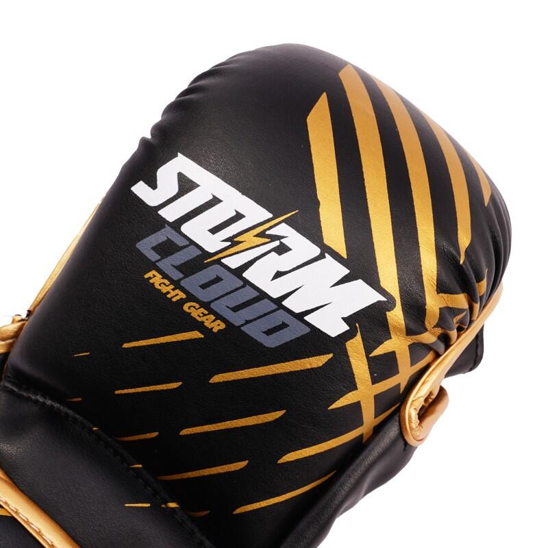Rękawice do MMA StormCloud Lynx Sparingowe Czarno-Złote 7oz XL 7/7