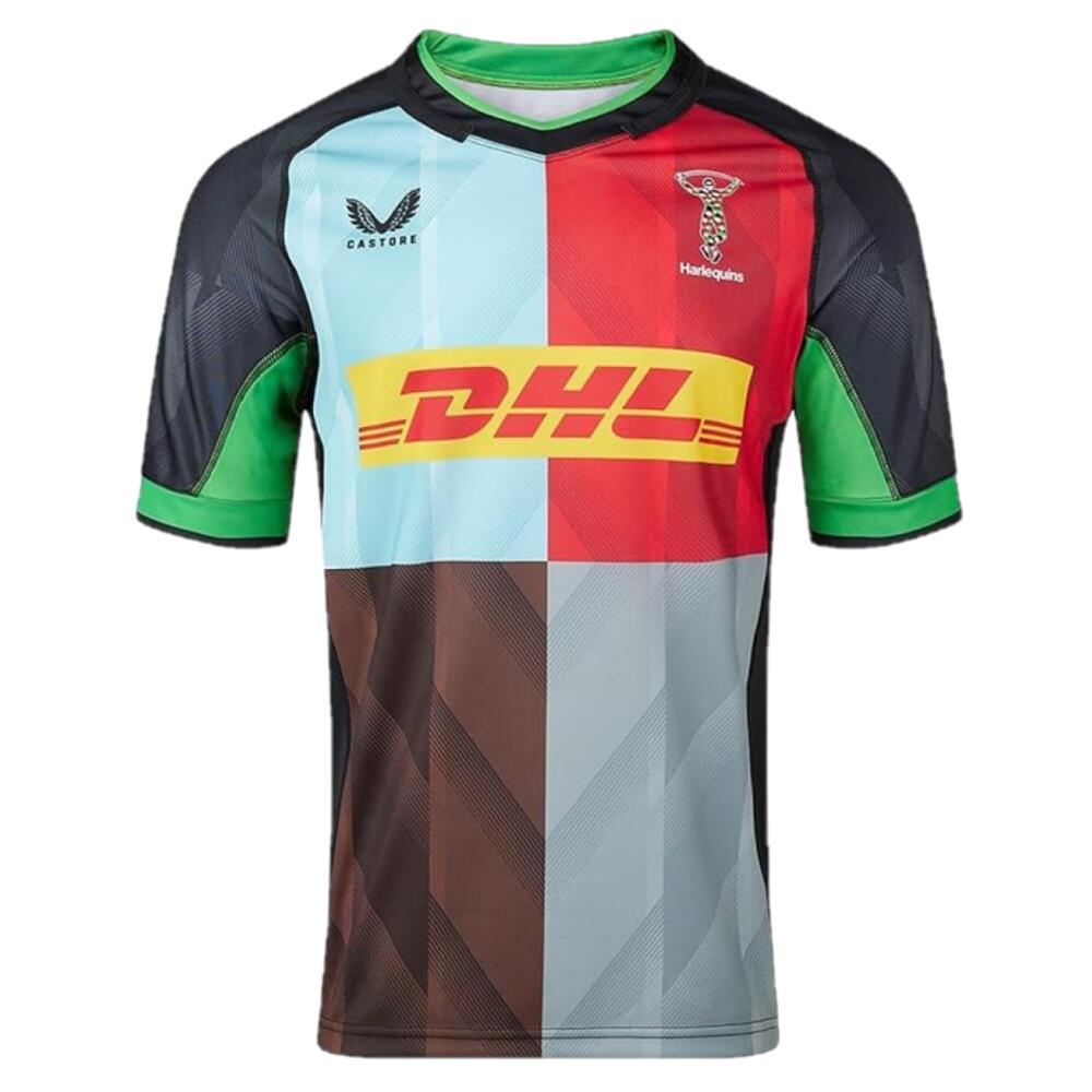 Maillot De Rugby Harlequins Away 23/24 Castore - Taille Normale, Manches Courtes, Neuf Avec étiquettes