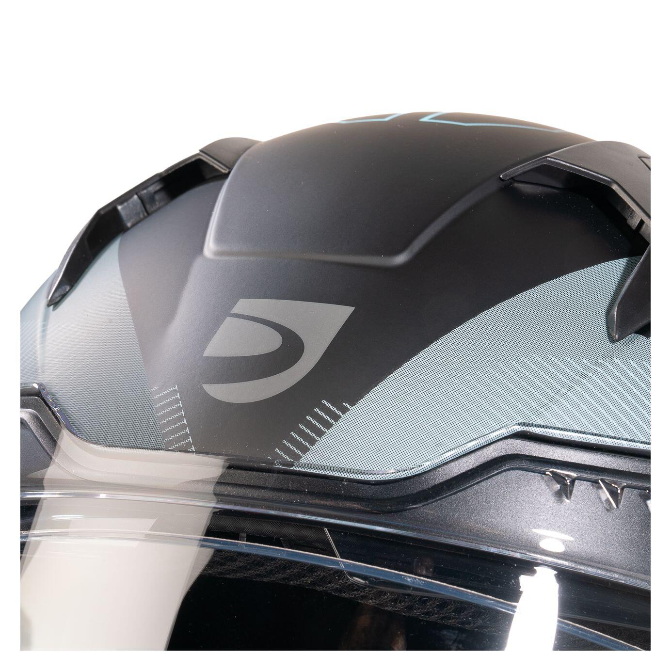 MOTOBLOUZ Casque Intégral EROS NEOXYS Black Blue Grey | ECE 22.06 7/7