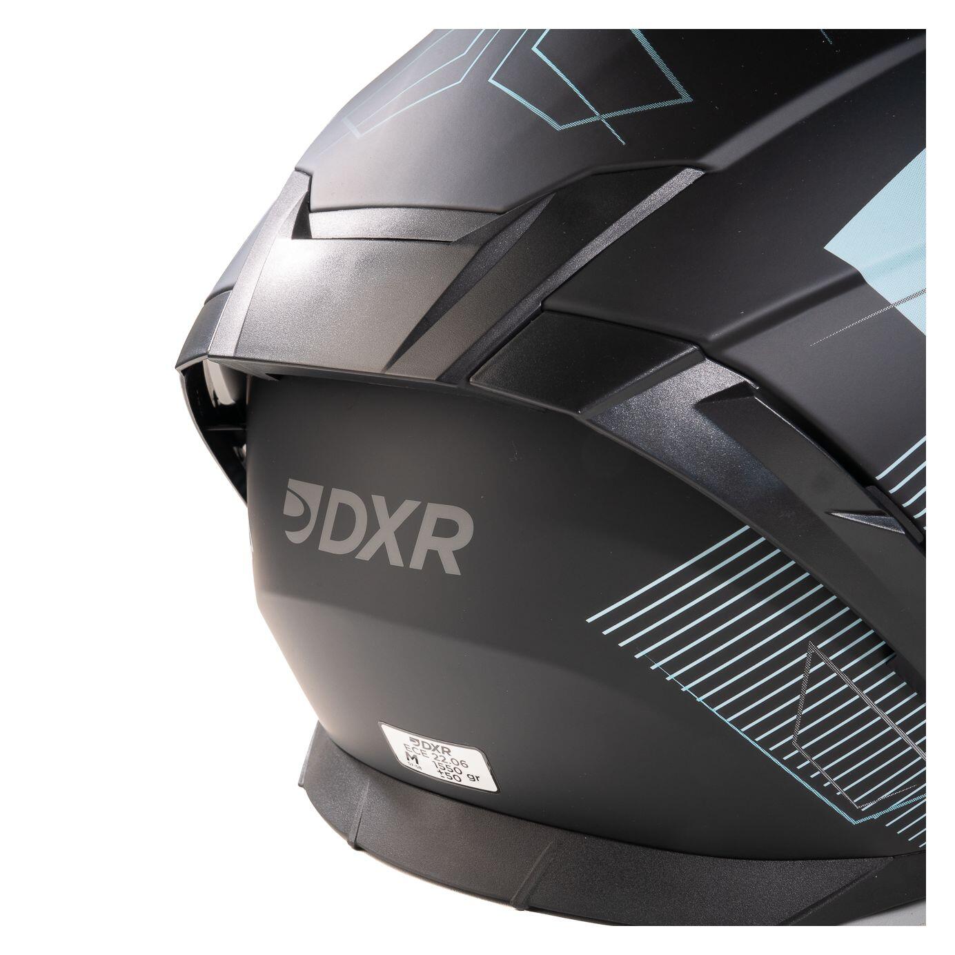 MOTOBLOUZ Casque Intégral EROS NEOXYS Black Blue Grey | ECE 22.06 5/7