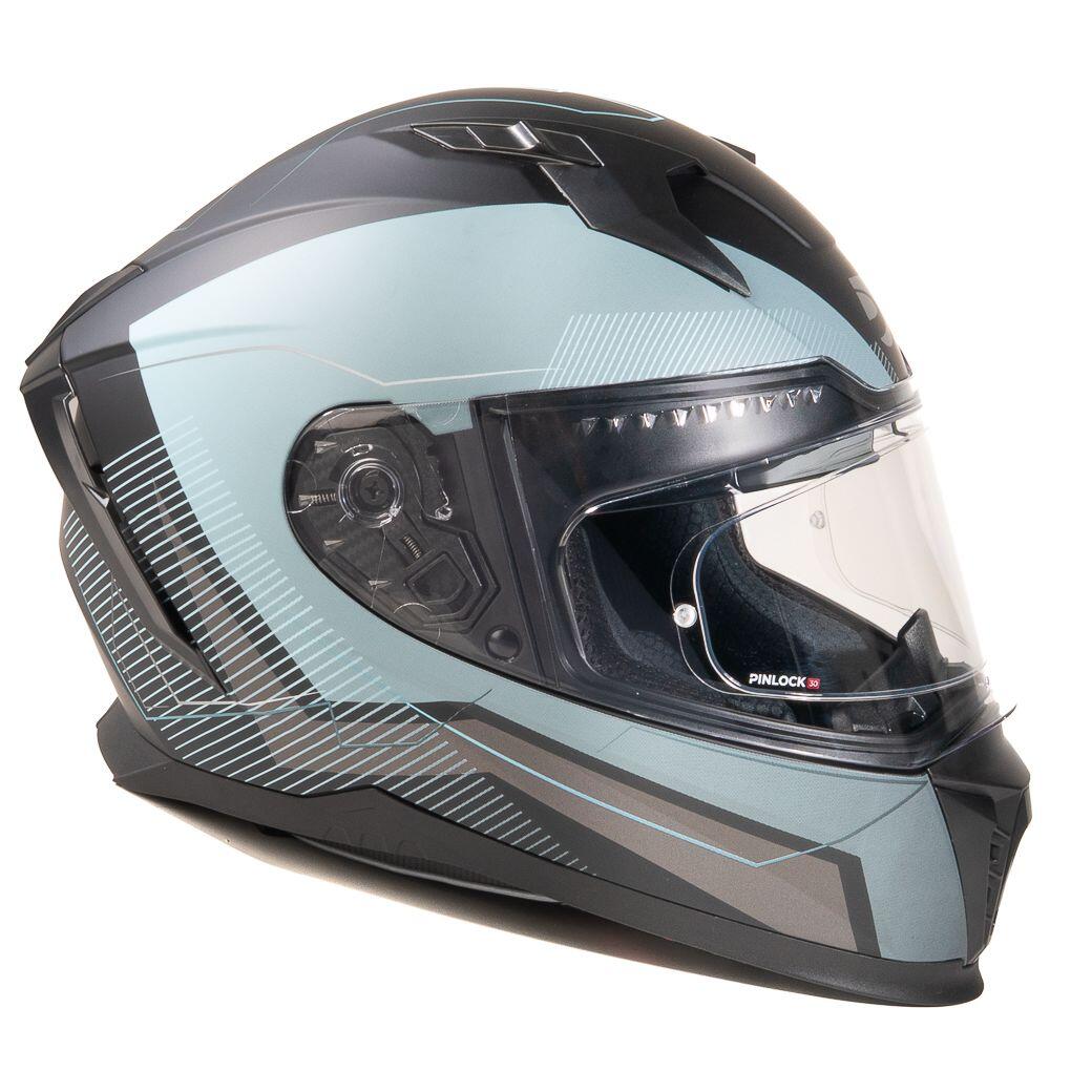 MOTOBLOUZ Casque Intégral EROS NEOXYS Black Blue Grey | ECE 22.06 4/7