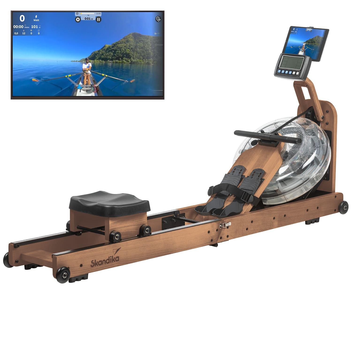 SKANDIKA Rameur à eau Nytta - en hêtre - connecté - Kinomap - Pliable