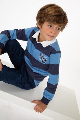 Polo manga larga de niño azul CHG