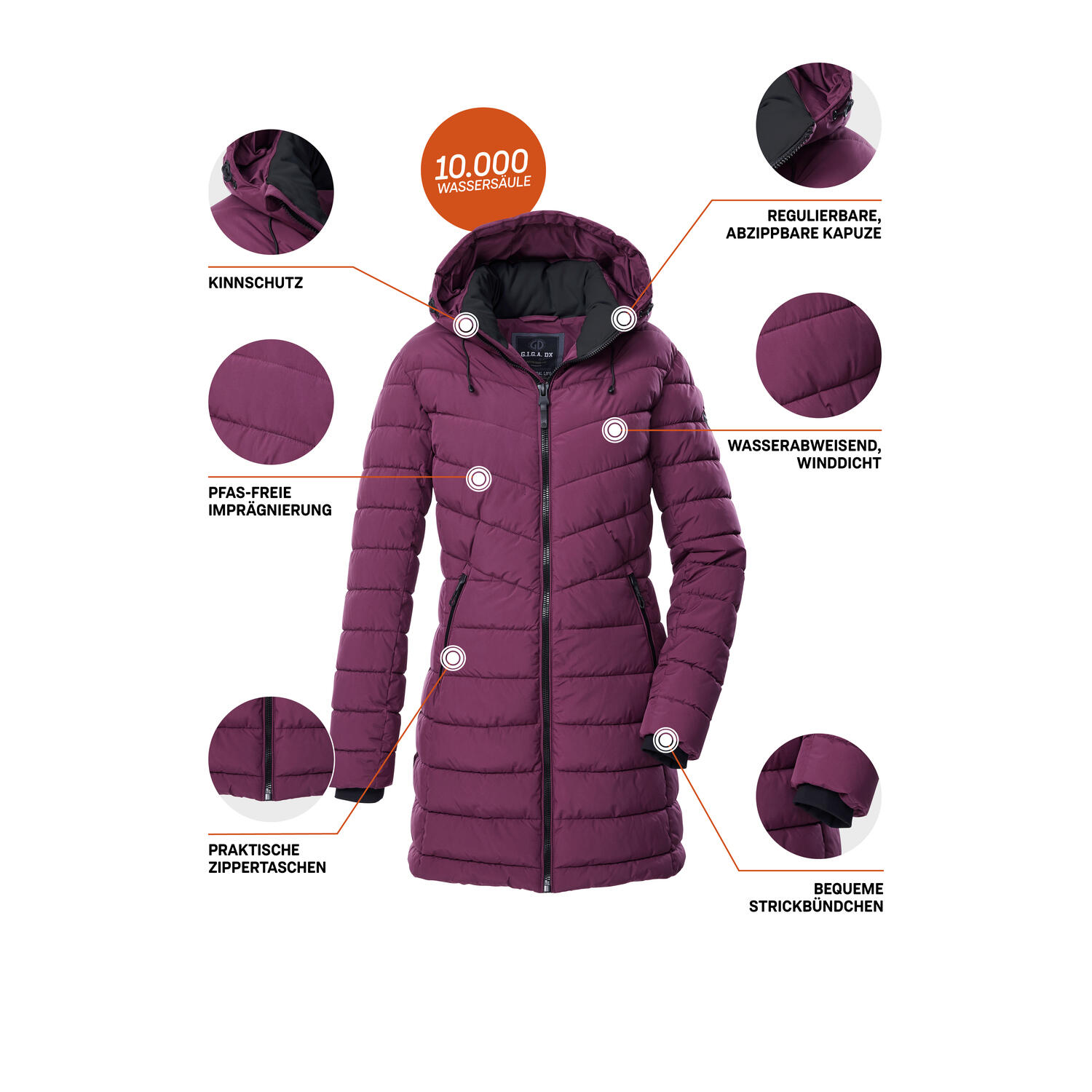 Damen Steppparka GW 74 WMN QLTD PRK 6/7