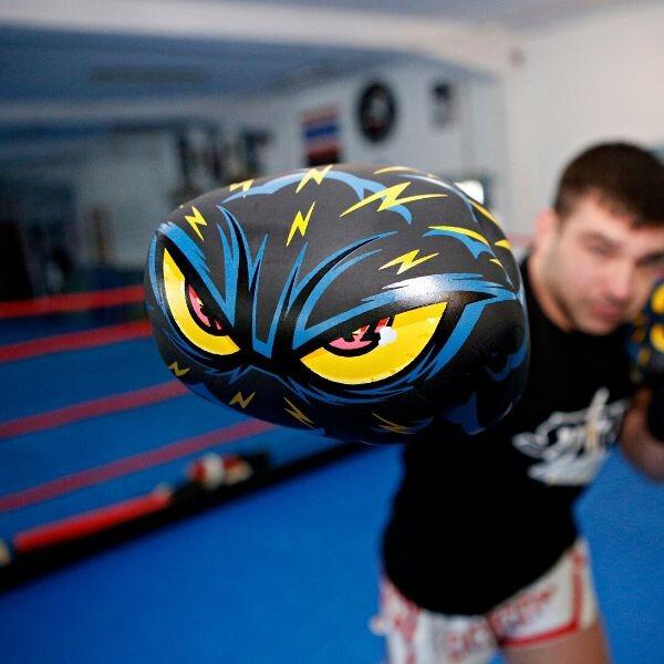 Rękawice ze skóry naturalnej do Muay Thai StormCloud Blizzard Monstercloud 3/7
