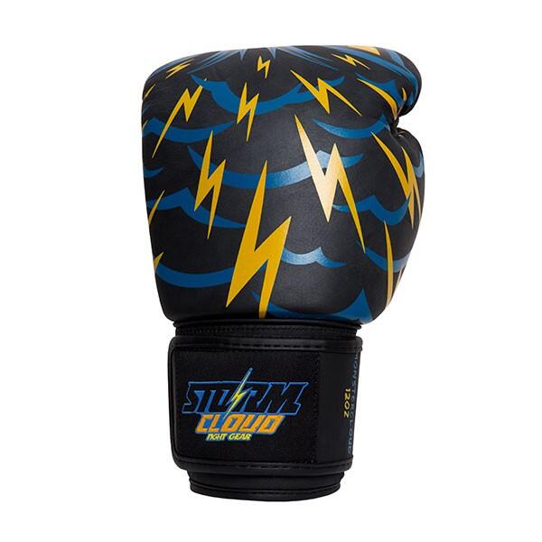 Rękawice ze skóry naturalnej do Muay Thai StormCloud Blizzard Monstercloud 5/7