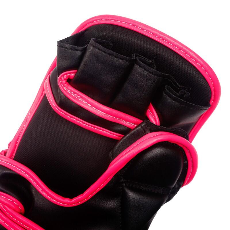 Rękawice do MMA StormCloud Lynx Sparingowe Czarno-Różowe 7oz M/L 4/7
