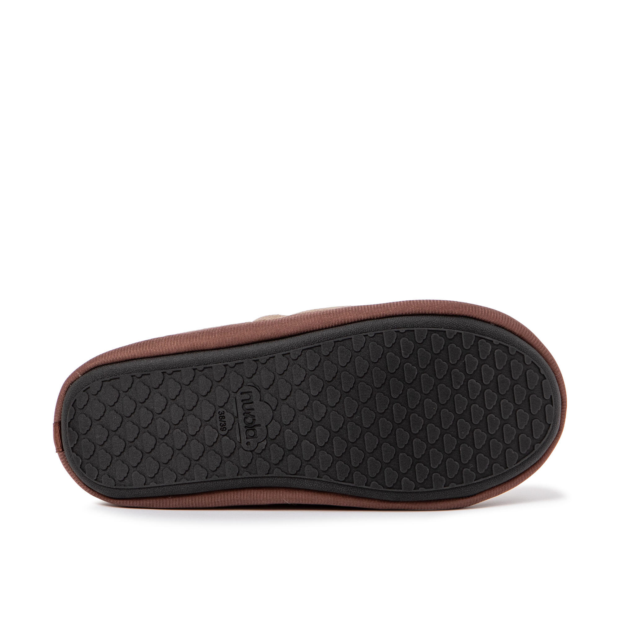 Chaussons Nuvola taupe rembourrés avec semelle en gomme 6/7