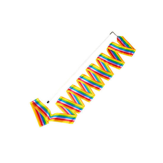 Gymnastikband mit Stab Regenbogen 4 m, Training Gymnastik Unisex