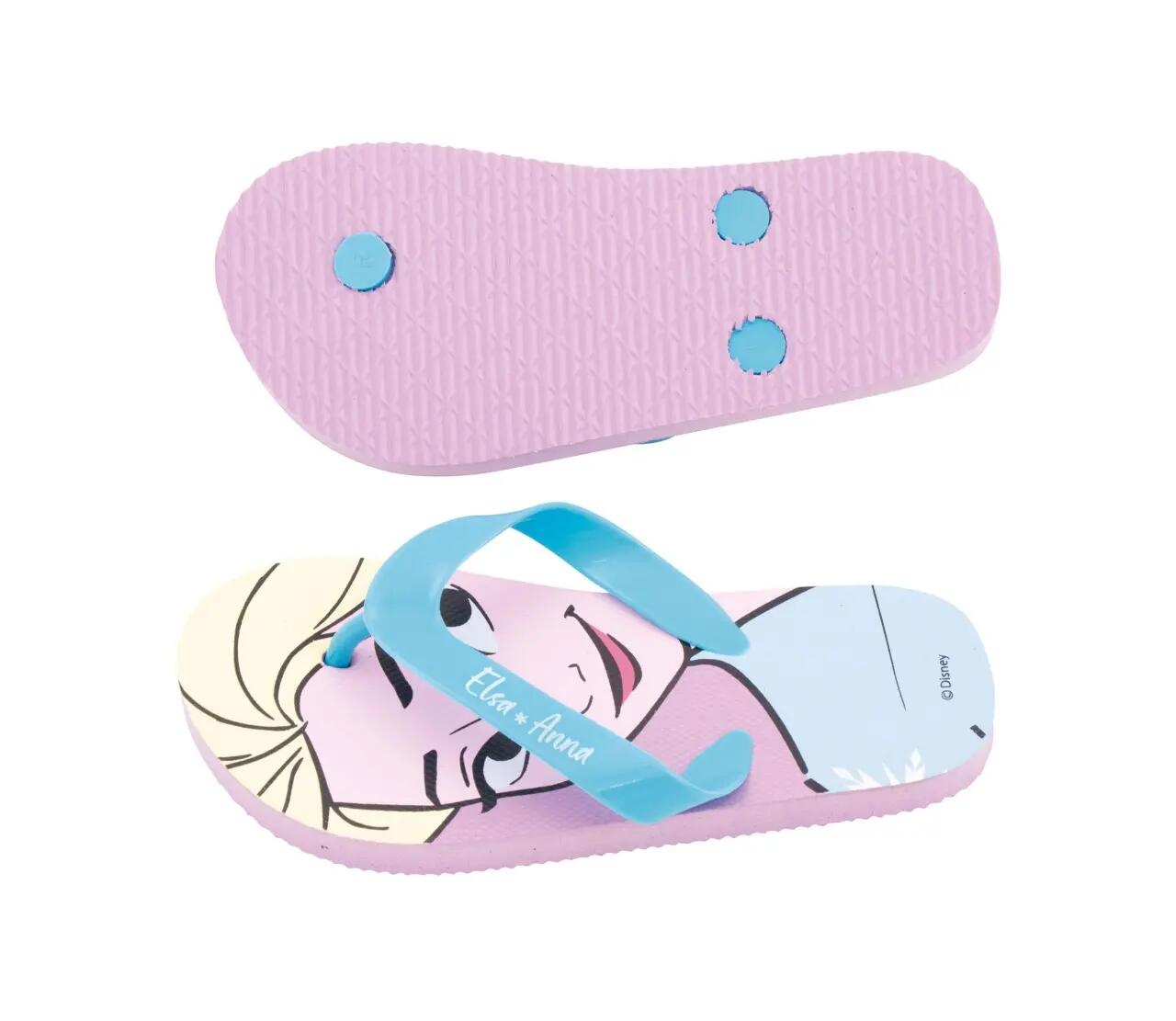 Papuci Flip-flops, pentru copii, model Frozen, culoarea albastru, Arditex, 30 Eu 2/3
