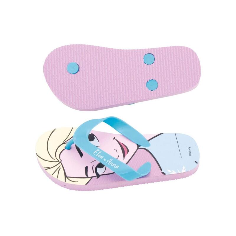 Papuci Flip-flops, pentru copii, model Frozen, culoarea albastru, Arditex, 30 Eu