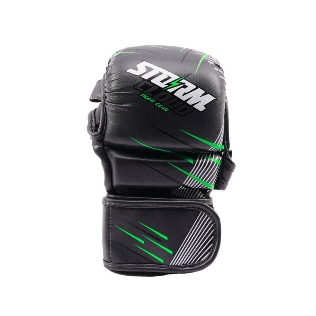 Rękawice do MMA StormCloud StarFall Sparingowe Grafit-Limonka 7oz XXL 3/7