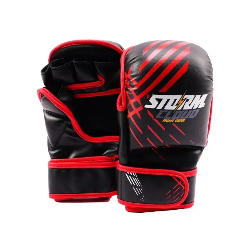 StormCloud Lynx MMA Sparring Gloves Black/Red 7oz XL