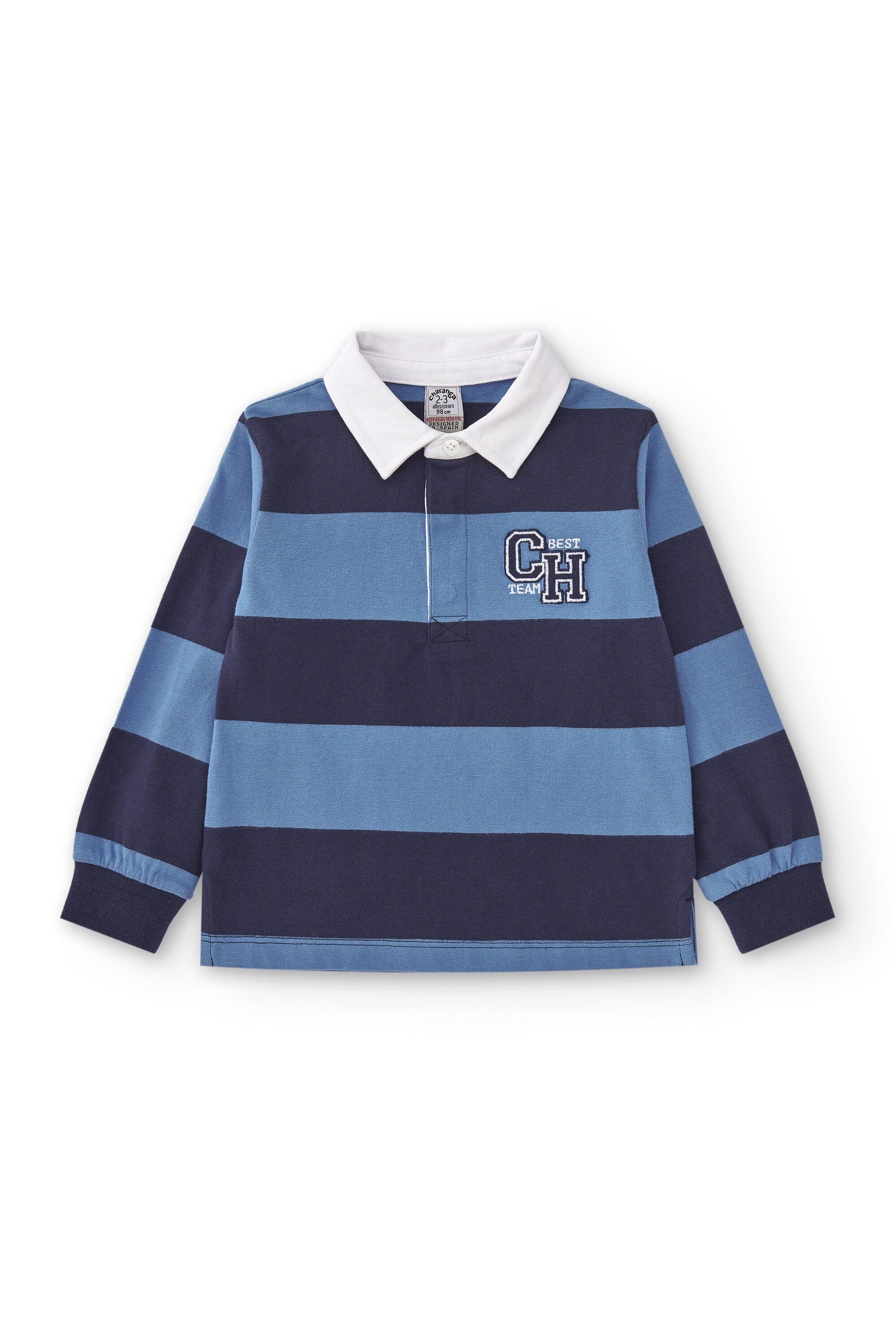 Polo manga larga de niño azul CHG 2/4