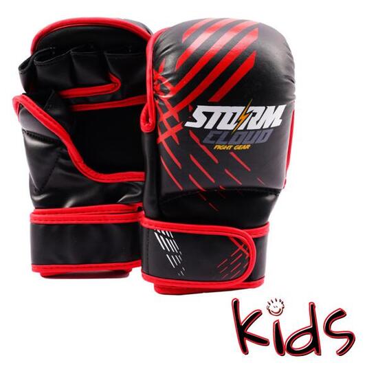 Rękawice MMA dla dzieci StormCloud Lynx Czarno-Różowe 7oz Junior L