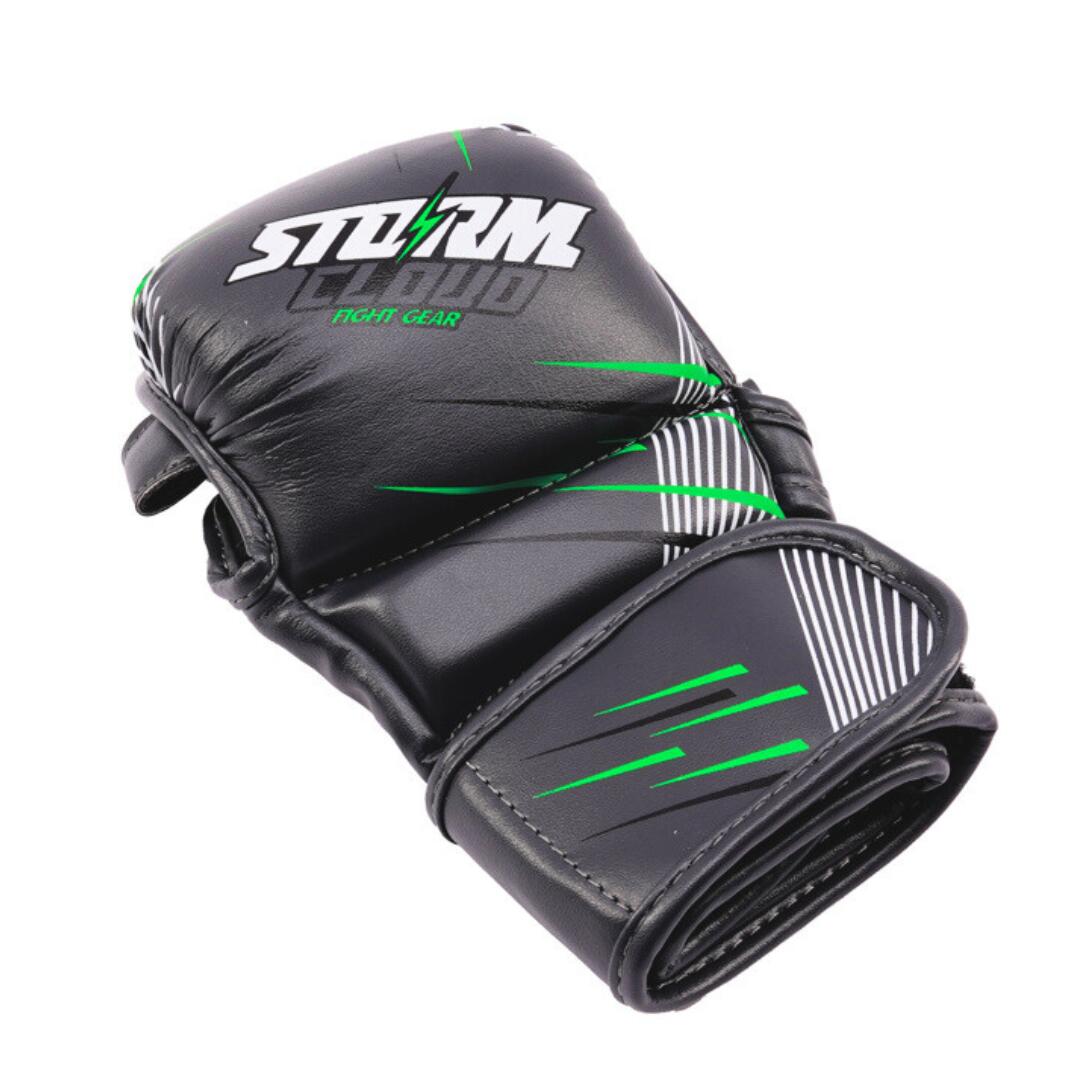 Rękawice do MMA StormCloud StarFall Sparingowe Grafit-Limonka 7oz XXL 5/7