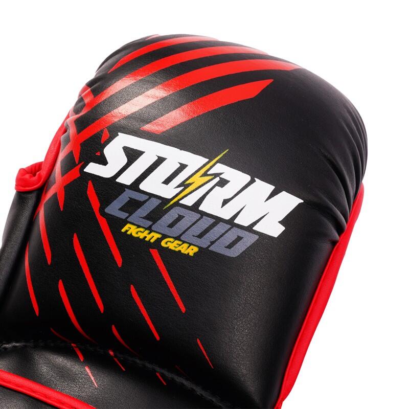 Rękawice MMA dla dzieci StormCloud Lynx Czarno/Czerwone 7oz Junior L 6/7