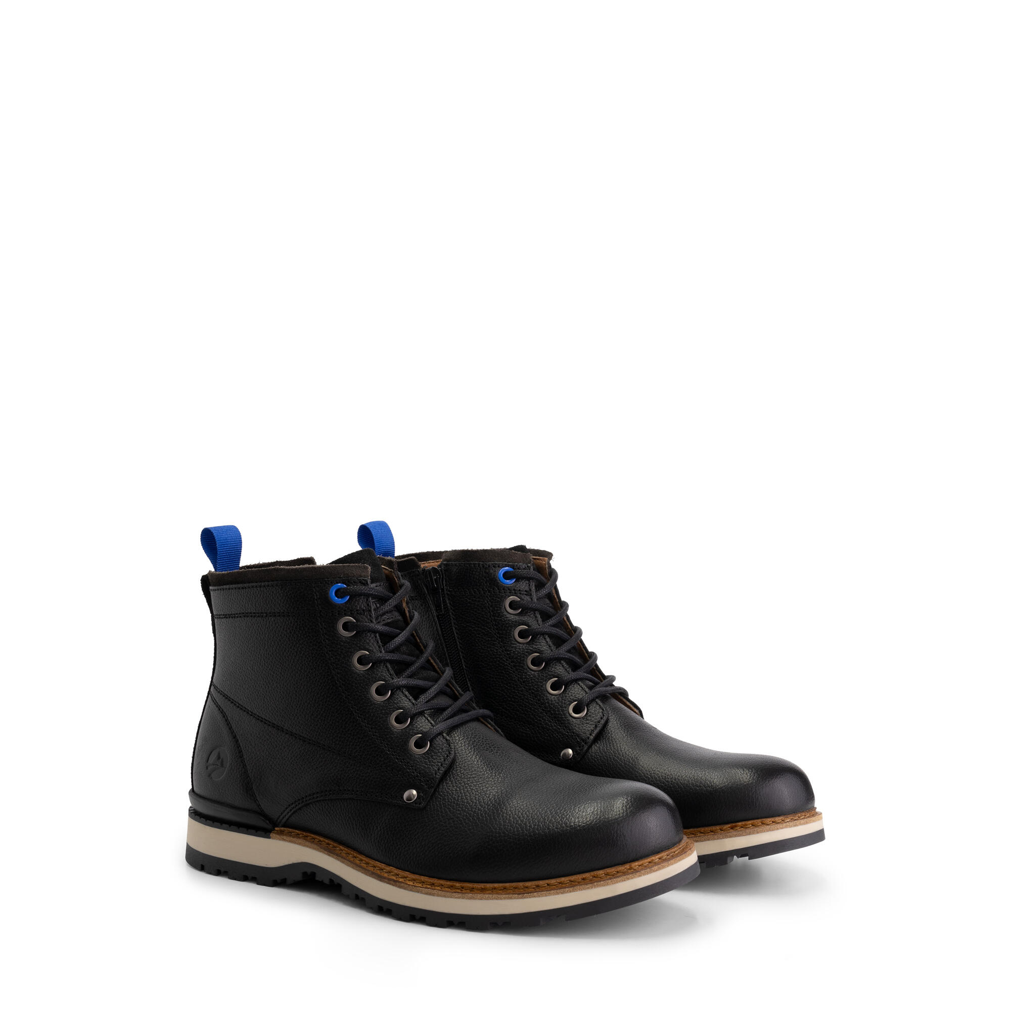 Travelin' - Malling Homme - Bottines À Lacets - Cuir - Noir - Bottes - Noir - Decathlon