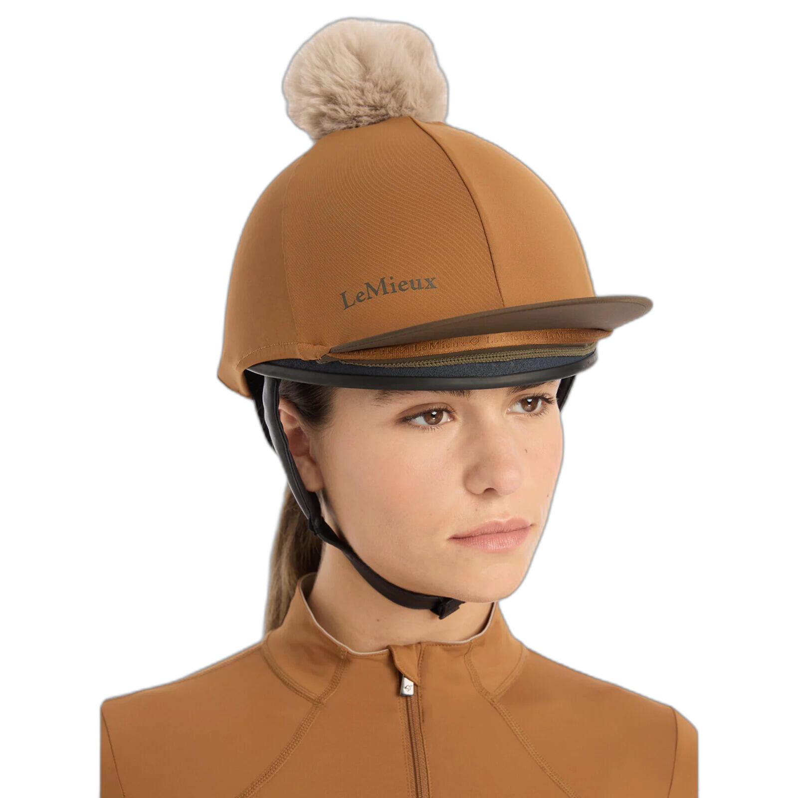 Fietshelm muts met pompon voor dames LeMieux 1/1