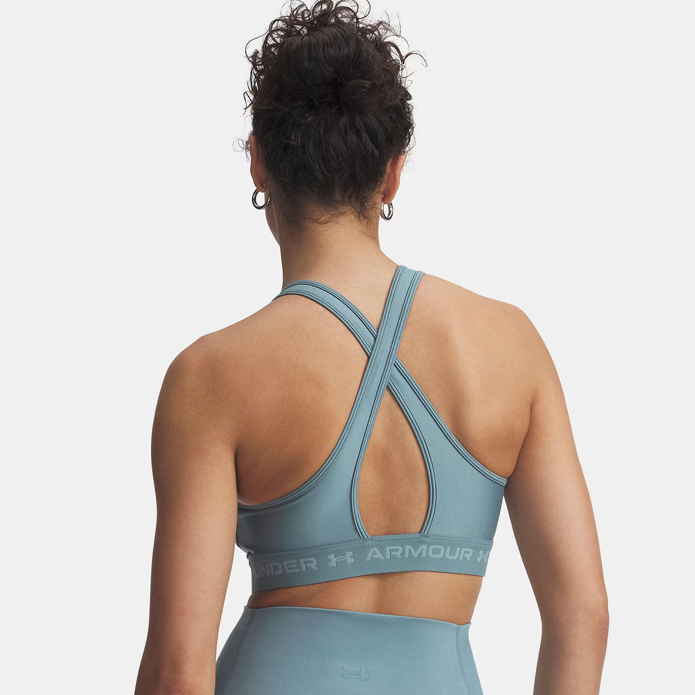 Top desportivo Under Armour® com costas cruzadas e suporte médio Jasper azul 6/7