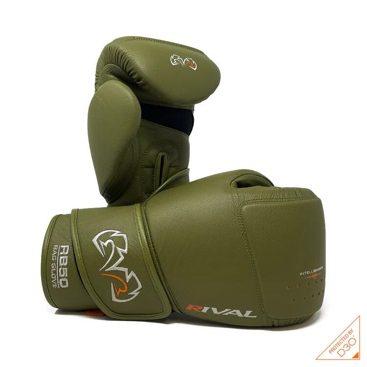 Rękawice Bokserskie Rival Przyrządowe RB50 Intelli-Shock Khaki M 1/6