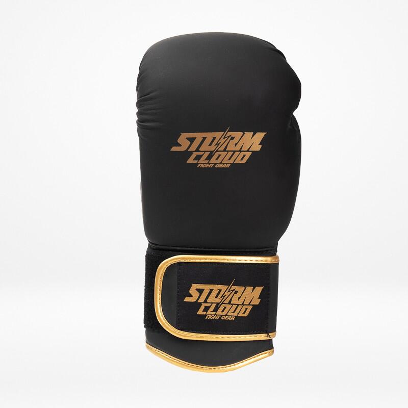 Rękawice Bokserskie ze skóry naturalnej Boxing StormCloud Pro Czarne/Złote 3/7