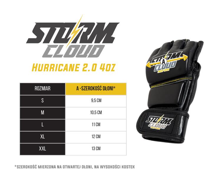 Rękawice MMA StormCloud Hurricane 2 Białe 4oz L 7/7