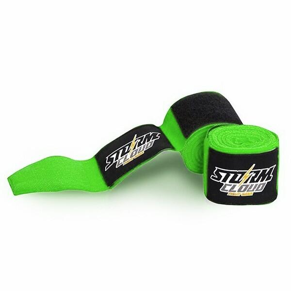 Bandaże owijki bokserskie MMA MMA elastyczne StormCloud HW 1 Zielony neon 2/2