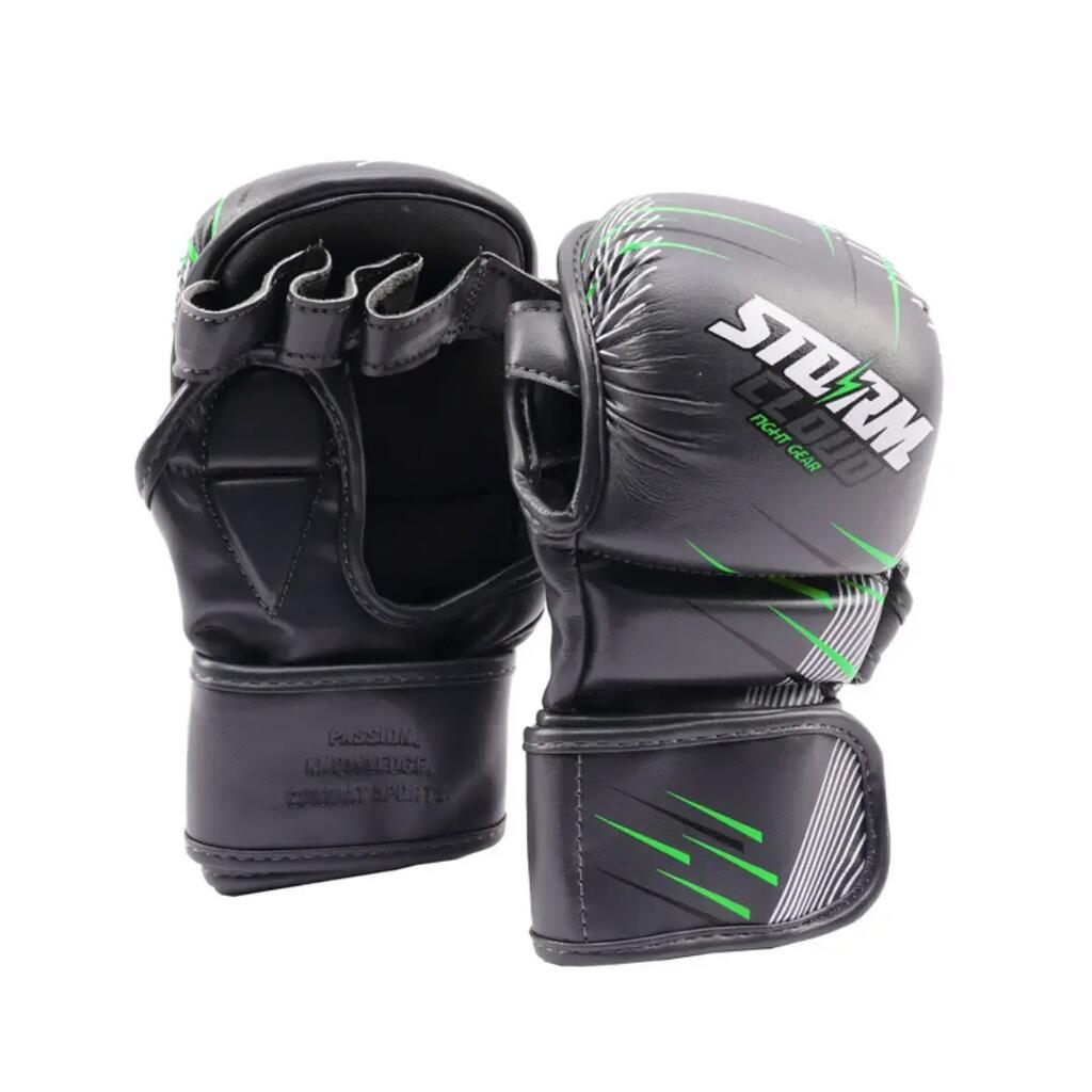 StormCloud StarFall MMA Sparring Gloves Graphite-Lime 7oz XL