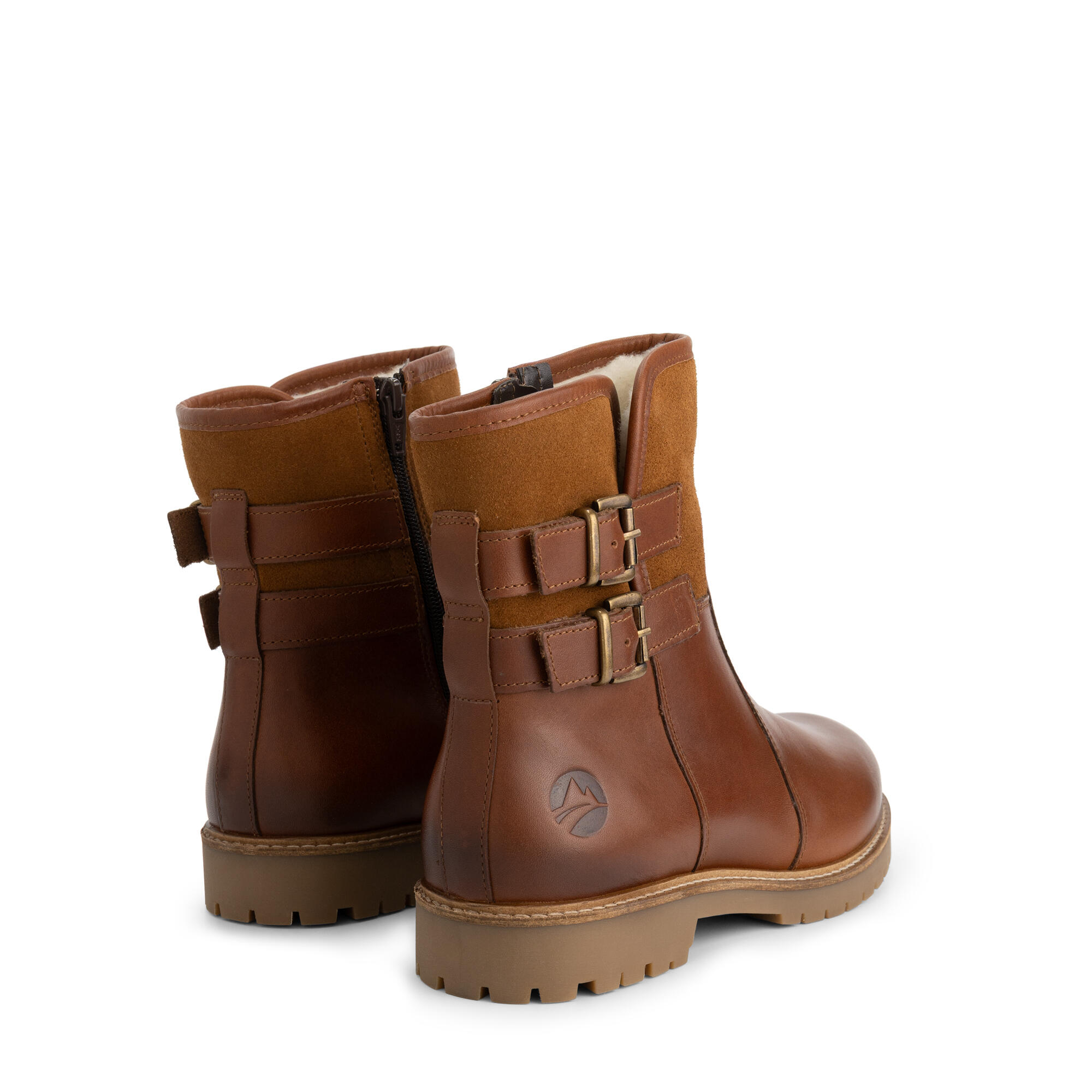 Elva Femmes - Bottines - Doublées de laine - Cognac 2/6
