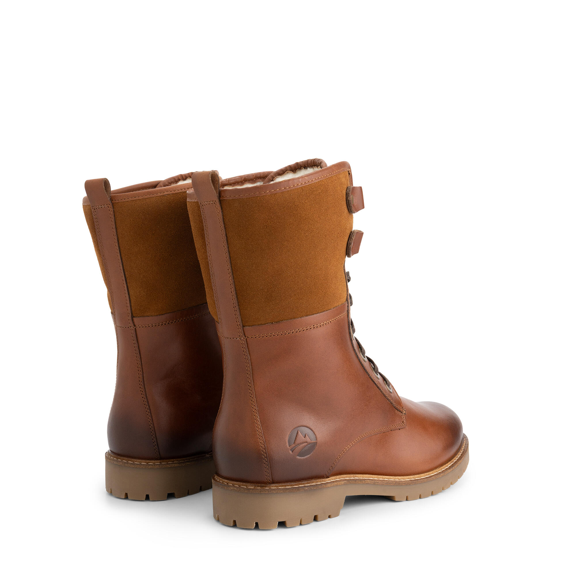 Kongea Damen - Schnürboots - Wolle gefüttert - Cognac 2/7