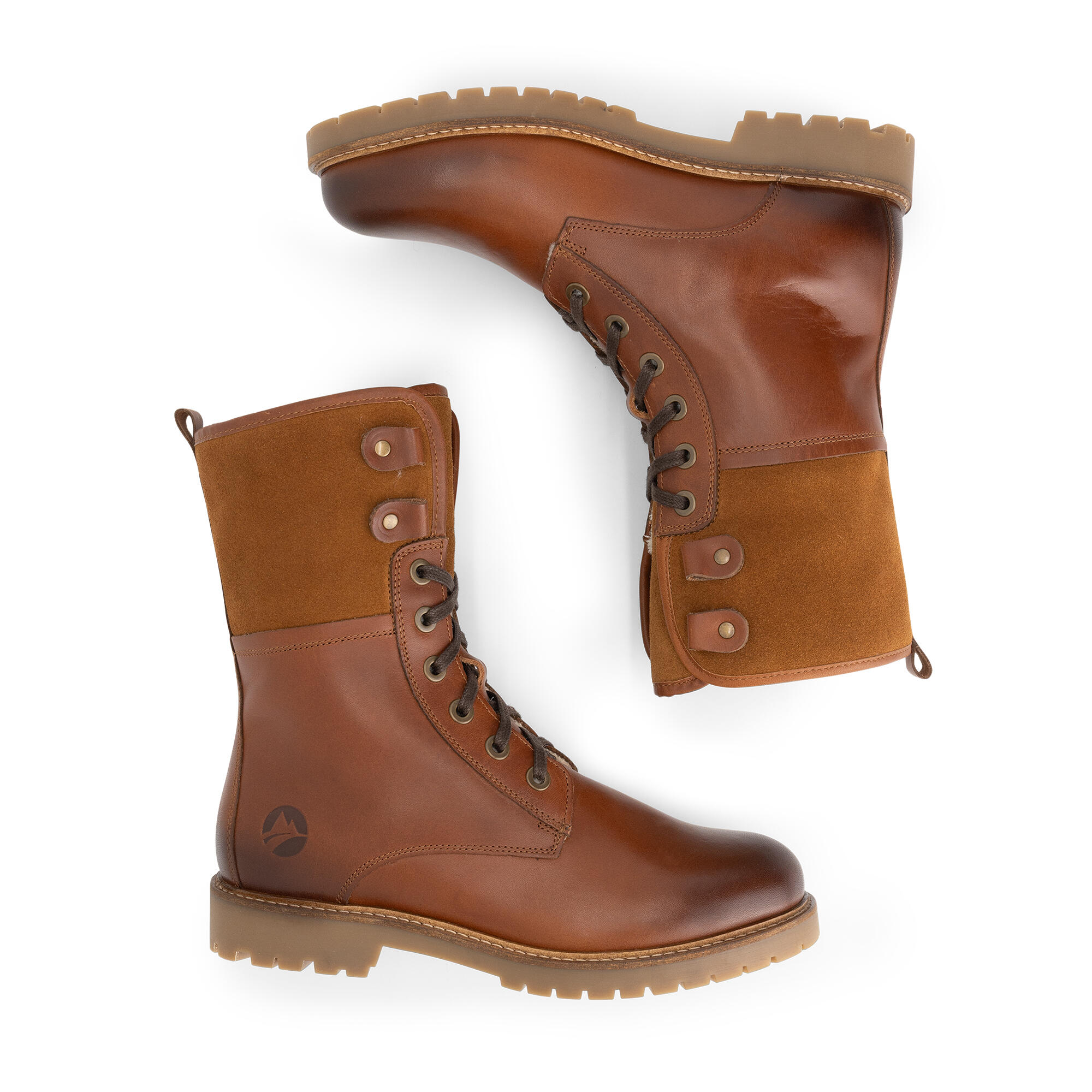 Kongea Damen - Schnürboots - Wolle gefüttert - Cognac 4/7
