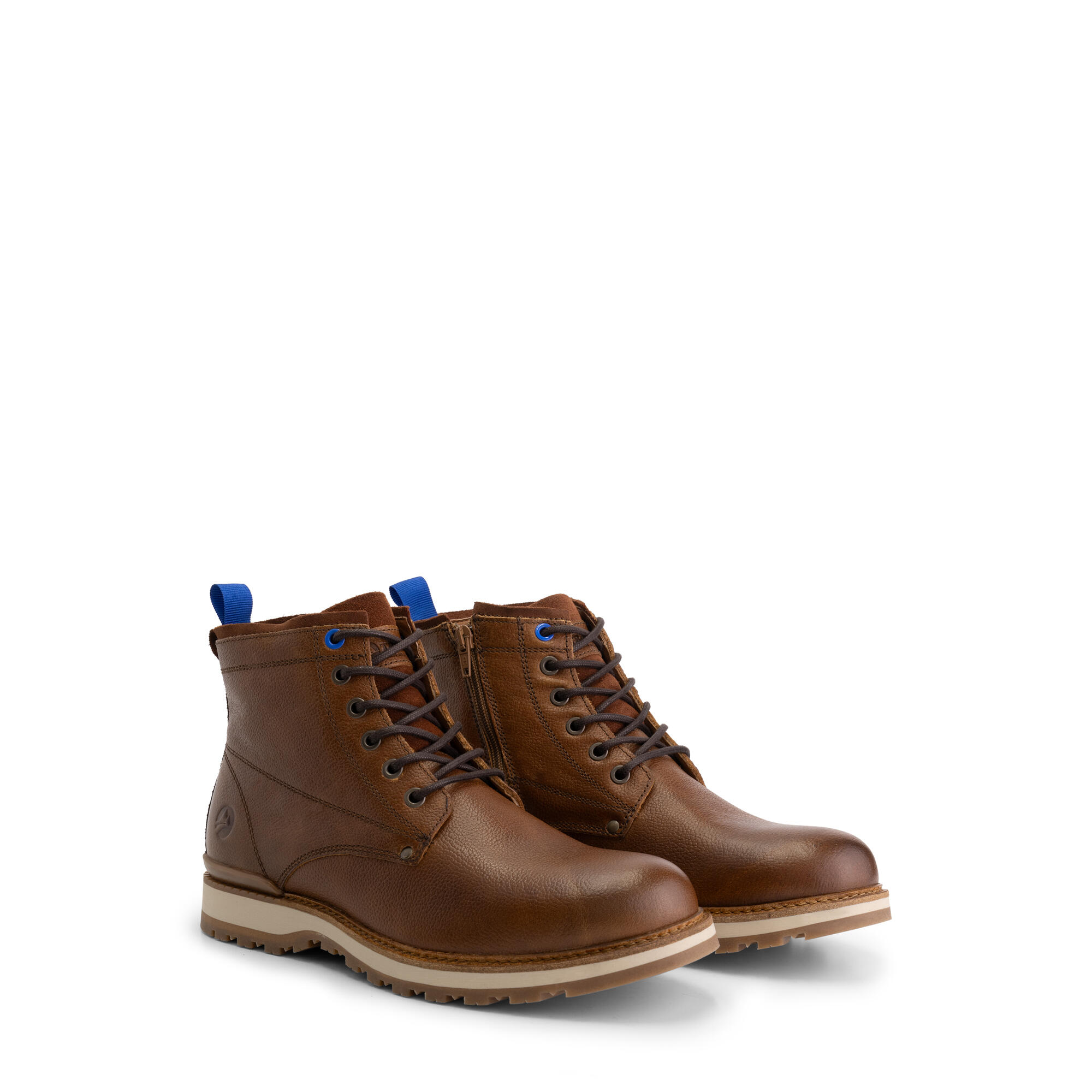 Travelin' - Malling Homme - Bottines À Lacets - Cuir - Cognac - Bottes - Marron - Decathlon