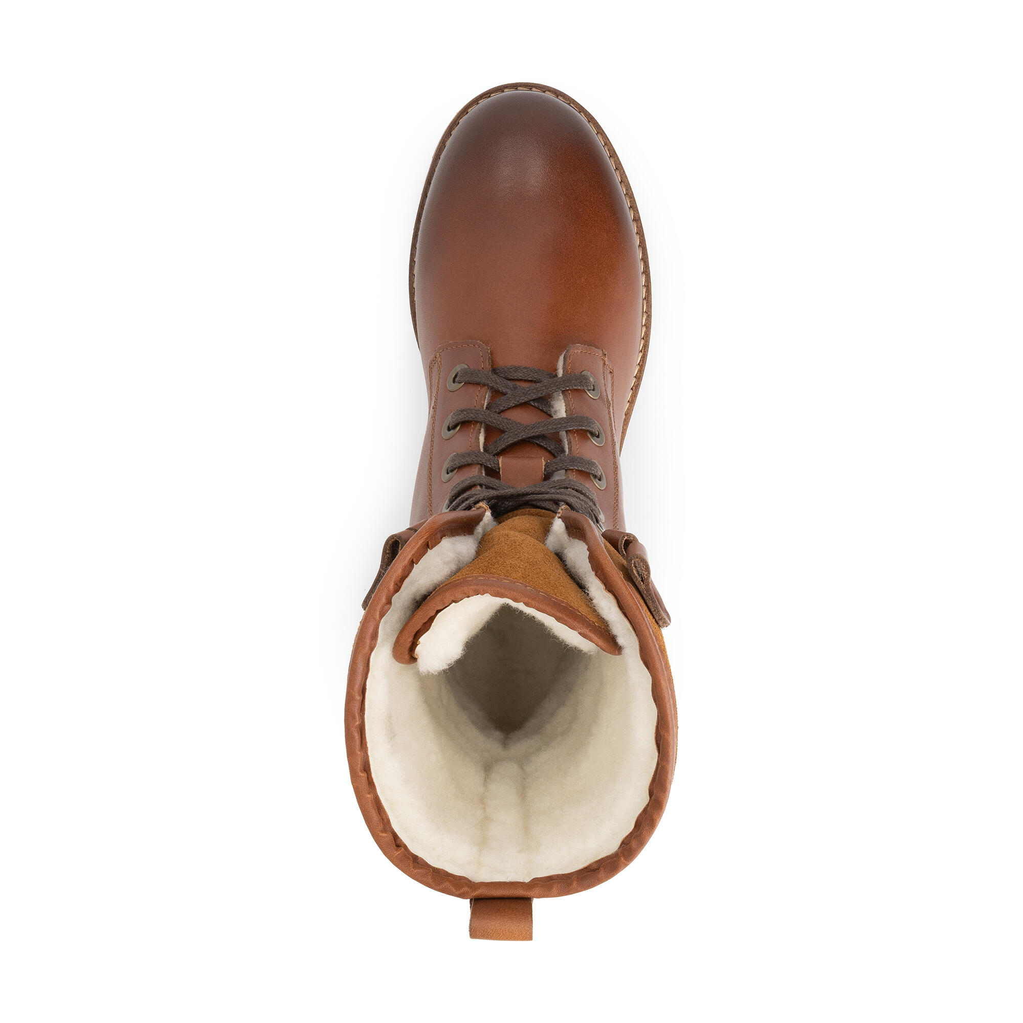 Kongea Damen - Schnürboots - Wolle gefüttert - Cognac 5/7