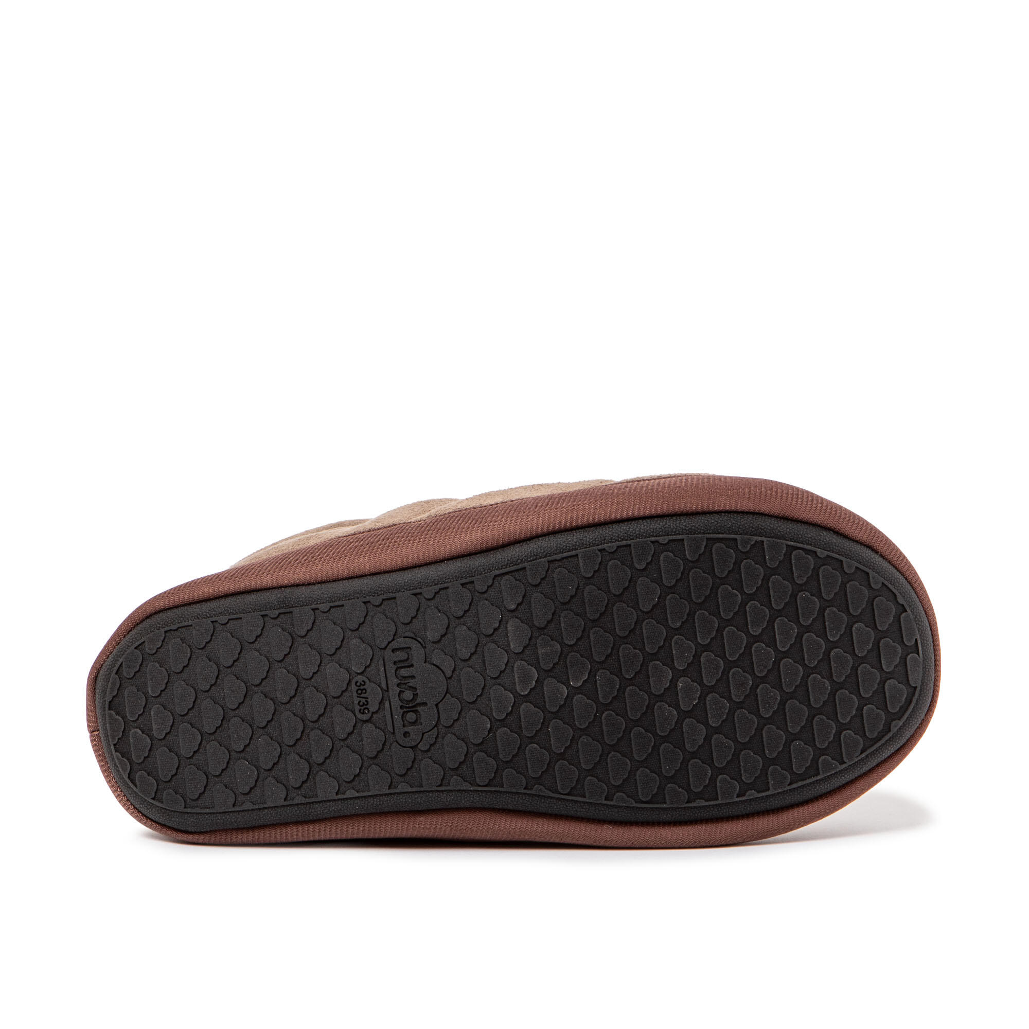 Pantufas Nuvola taupe acolchoados com sola de borracha 6/7