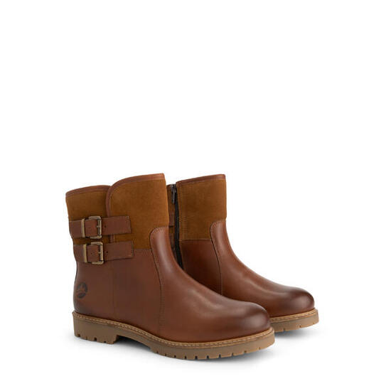 Elva Damen - Stiefelletten - Wolle gefüttert - Cognac