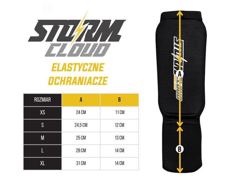 Elastyczne Ochraniacze StormCloud Piszczeli Czarne L 5/5