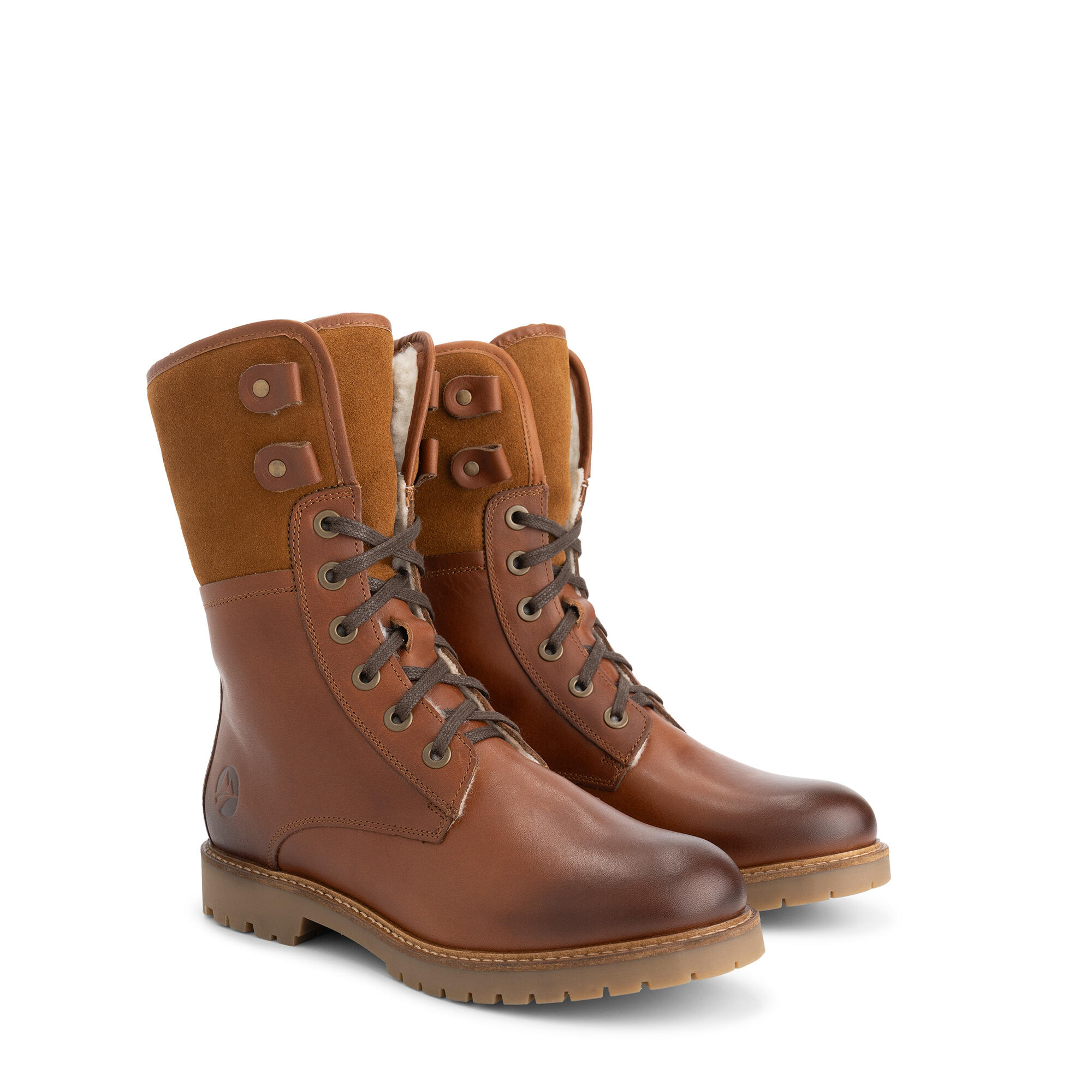 Travelin' - Kongea Femmes - Bottines À Lacets - Doublure En Laine - Cognac - Bottes - Marron - Decathlon