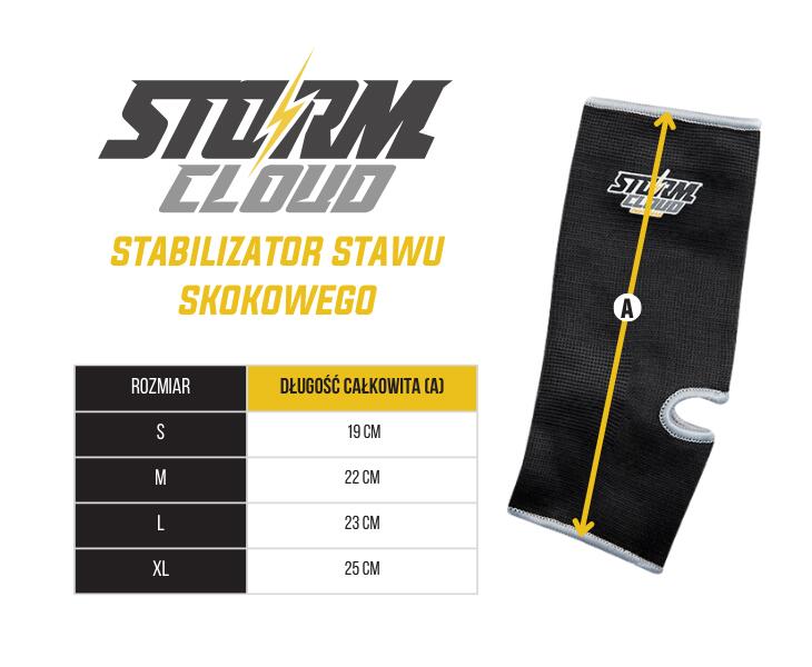 Elastyczny stabilizator stawu skokowego StormCloud Żółty L 4/4