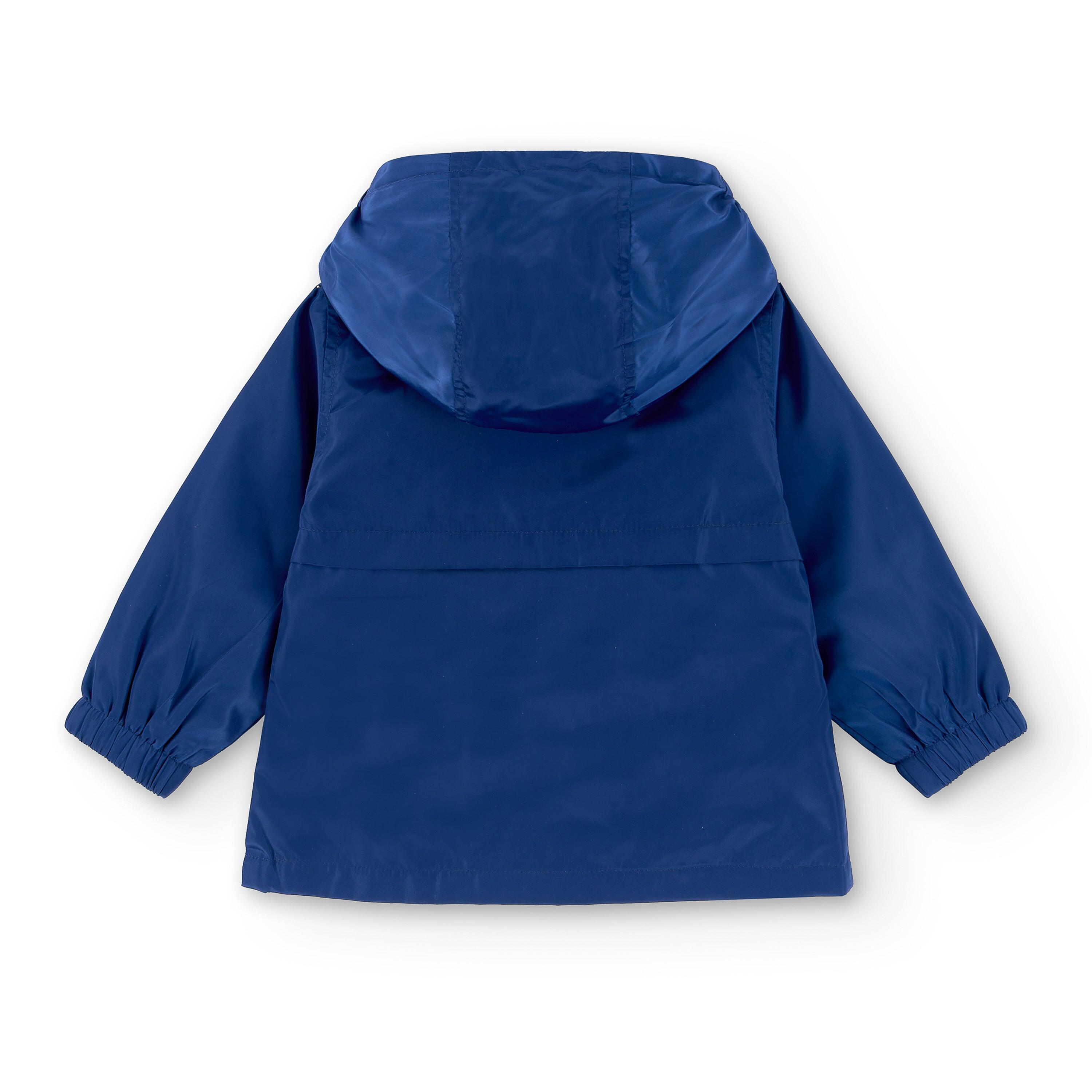 Parka azul marinho para bebê | Com 4/4