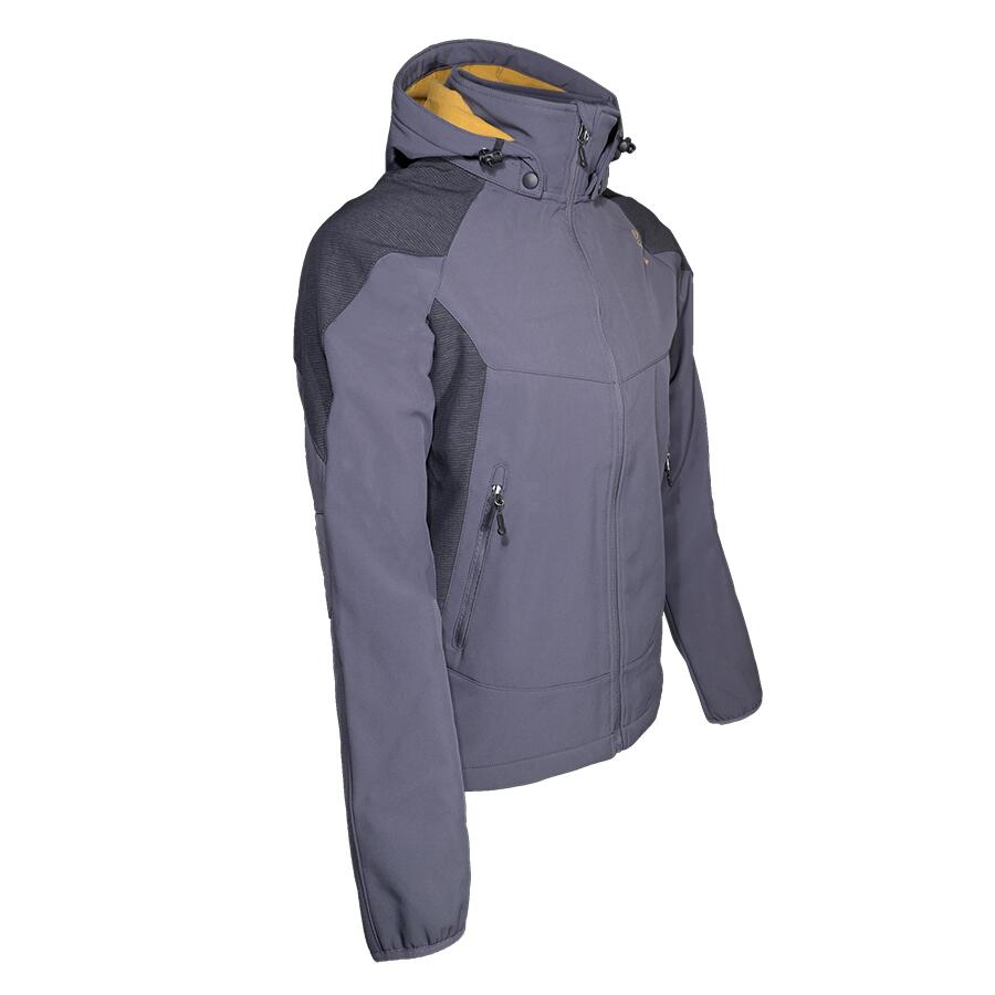 Lhotse - Veste Softshell Aldo - Anthracite/moutarde - Xxl - Softshell - Gris|jaune|marron - Decathlon