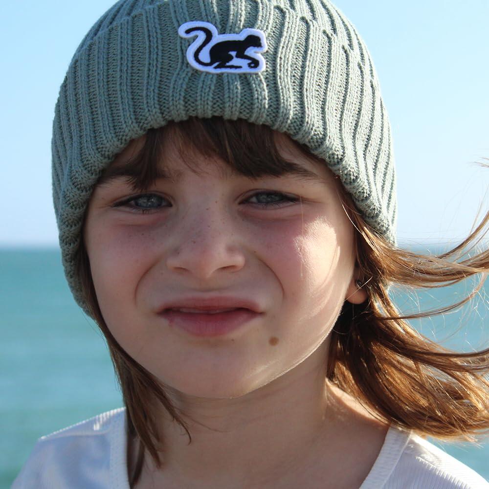 Beanie invierno niño/niña - 4/10 años - Algodón orgánico (Sage) 3/5