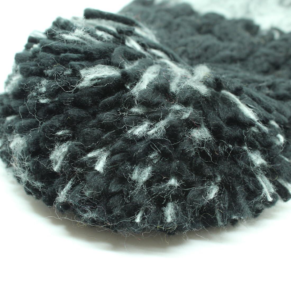 Gorro Pompón - Talla Única - Forro Interior - Unisex (Gris/Negro) 4/6