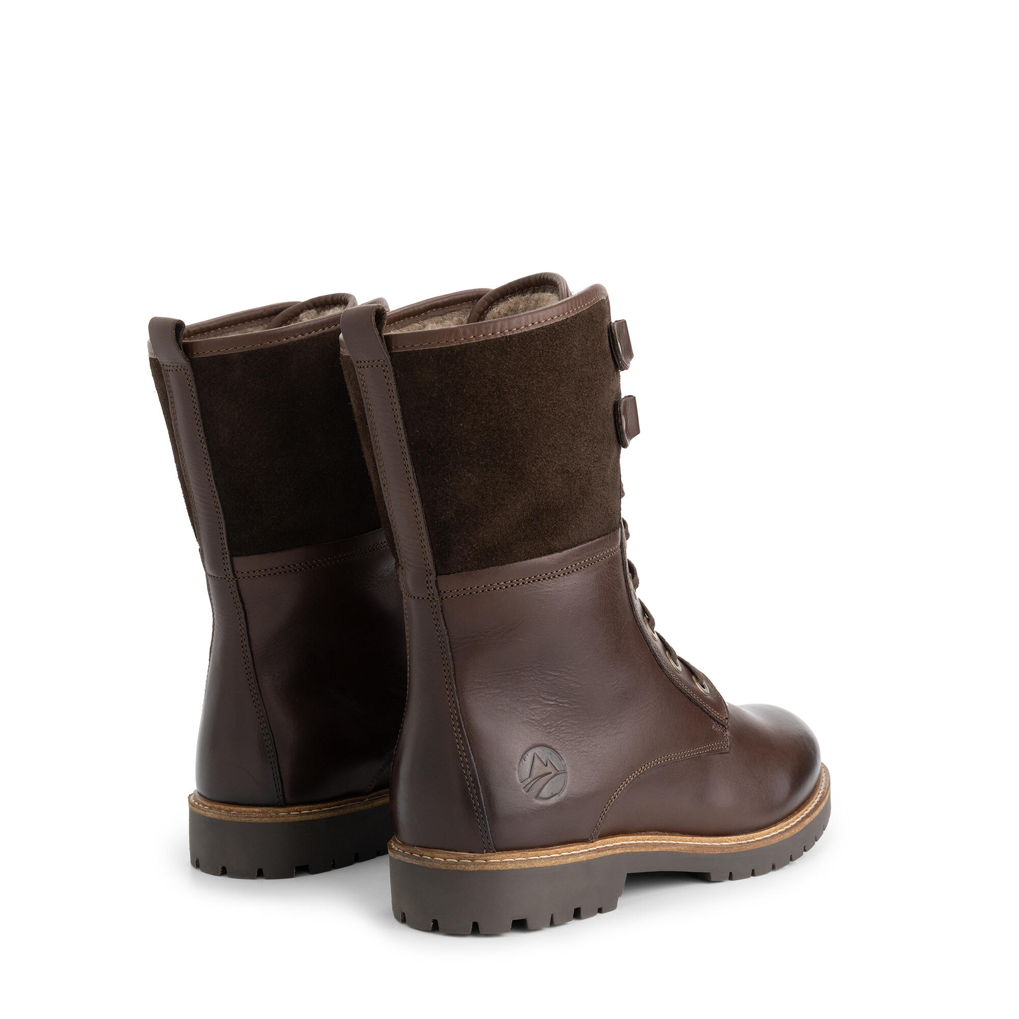 Kongea Damen - Schnürboots - Wolle gefüttert - Dunkelbraun 2/7
